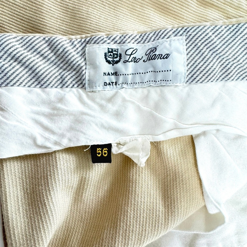 Loro Piana Mens Beige Corduroy Trousers Straight Leg Pants Size IT 56 US 40x30